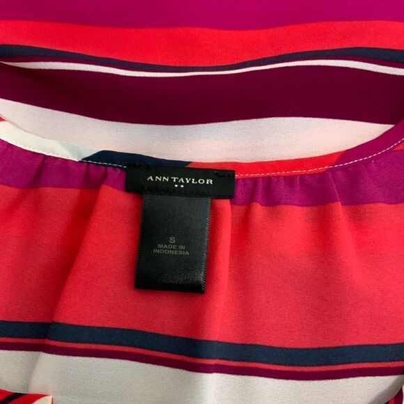 ANN TAYLOR sleeveless striped blouse - Picture 3 of 4